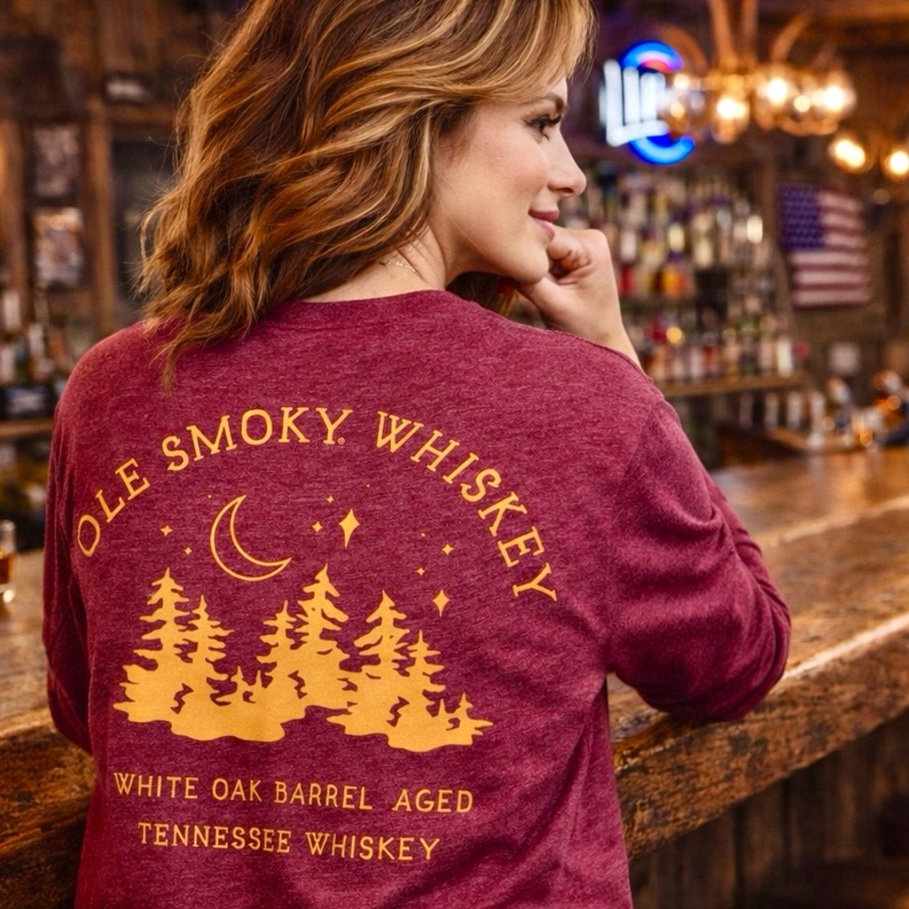Old Smoky Whiskey Long Sleeve Tee Size L